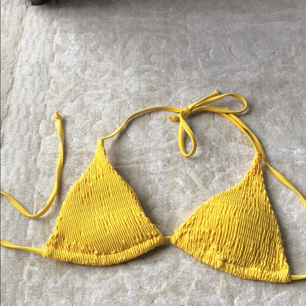 Zaful yellow swim top